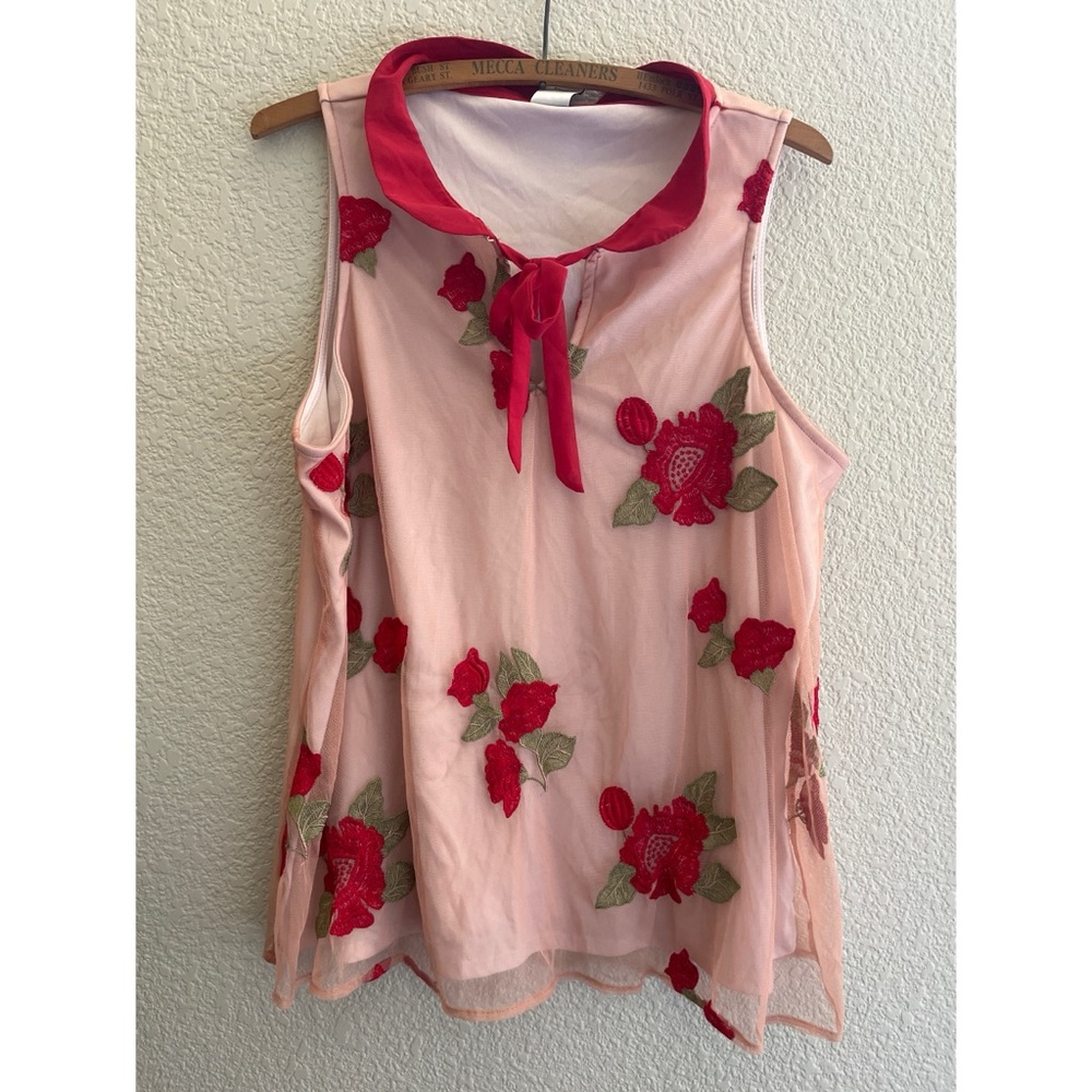 Disney Lauren Conrad Floral Embroidered Tank Women’s Size Large